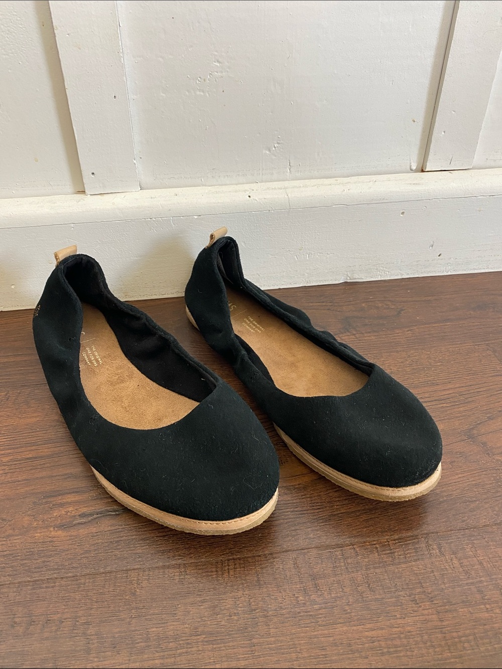 Toms Black Ballet Flats Women Size 9